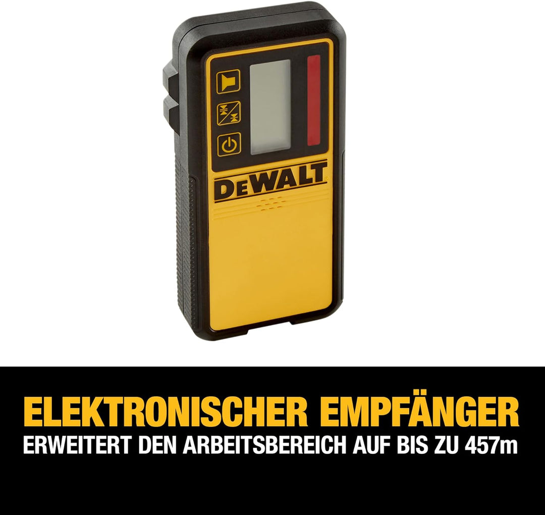 DEWALT 18V Akku Rotationslaser Rot DCE074D1R (mit einfachem Vertikal-Lot, selbstnivellierender, Arbe