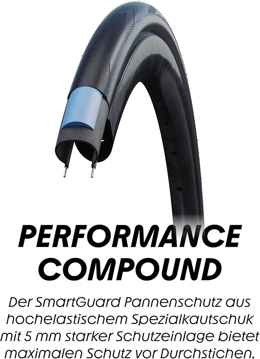 Schwalbe ONE Plus Performance Drahtreifen // 25-622 (700x25C) SmartGuard schwarz Reflex 25-622, schw
