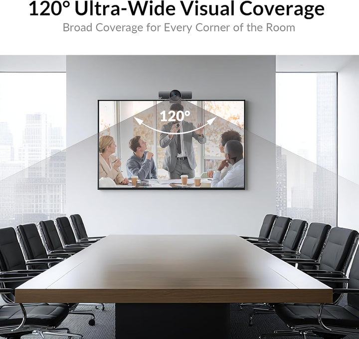 AV Access 4K Conference Room Camera, 1/1.8' Sensor, Individuals Gallery, 120° FOV, 5X Digital Zoom,