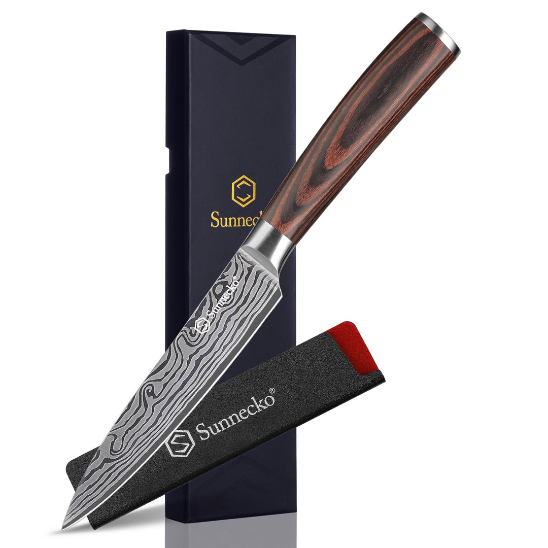 Sunnecko Allzweckmesser 13CM Kochmesser -Multifunktionales Küchenmesser, Scharfes Messer für Profi u