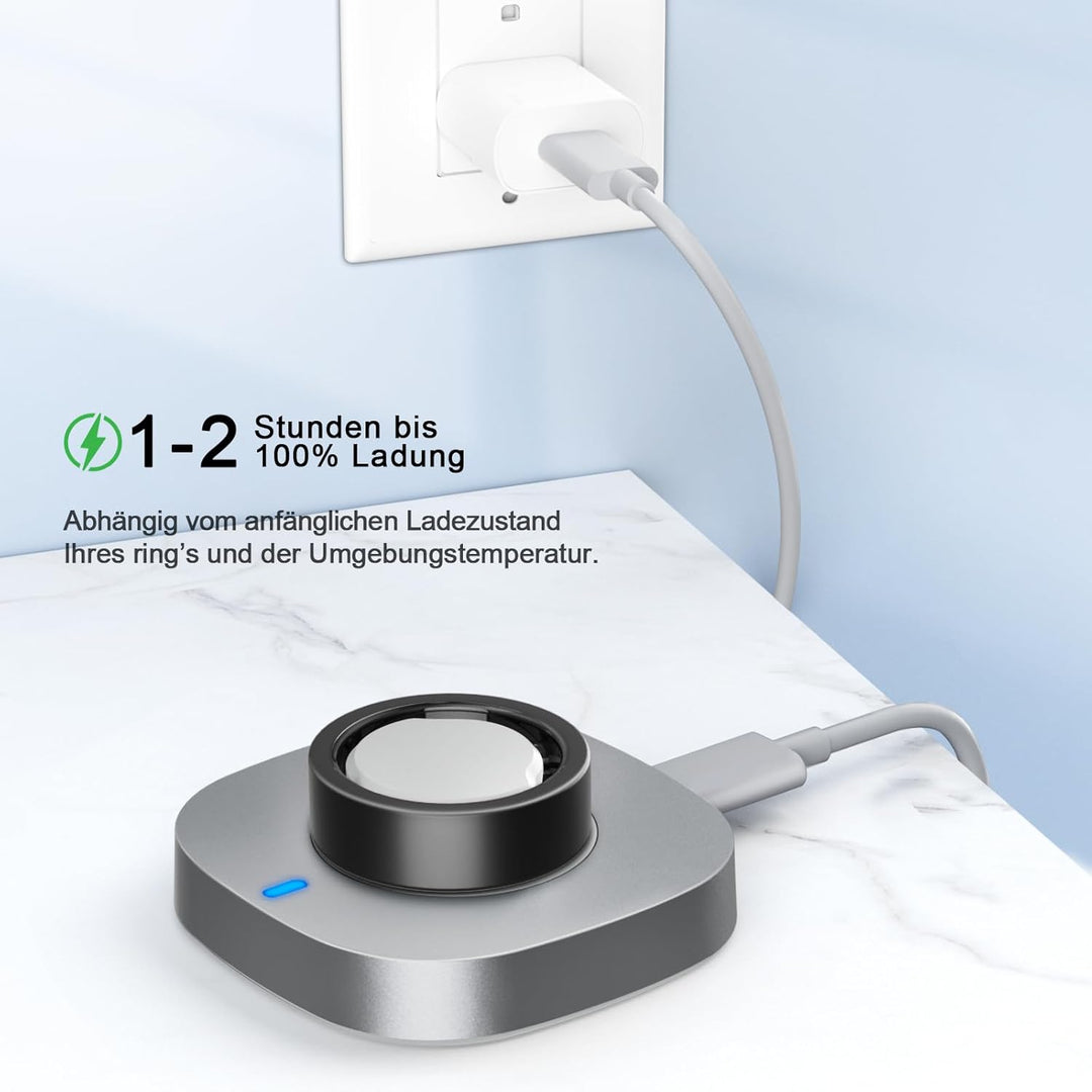 ZOOROO Ladegerät kompatibel mit Oura Ring Gen 3 Horizon/3 Heritage, Schnelllade-Dock mit USB C Kabel