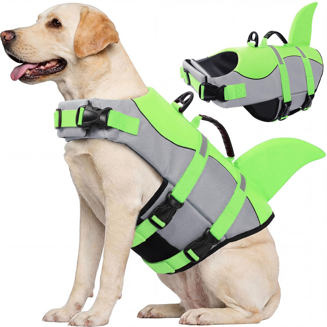 CITÉTOILE Hunde Schwimmweste Mit Weichem Griff Rettungsweste Schwimmkörper für Haustier Schwimmen Ra