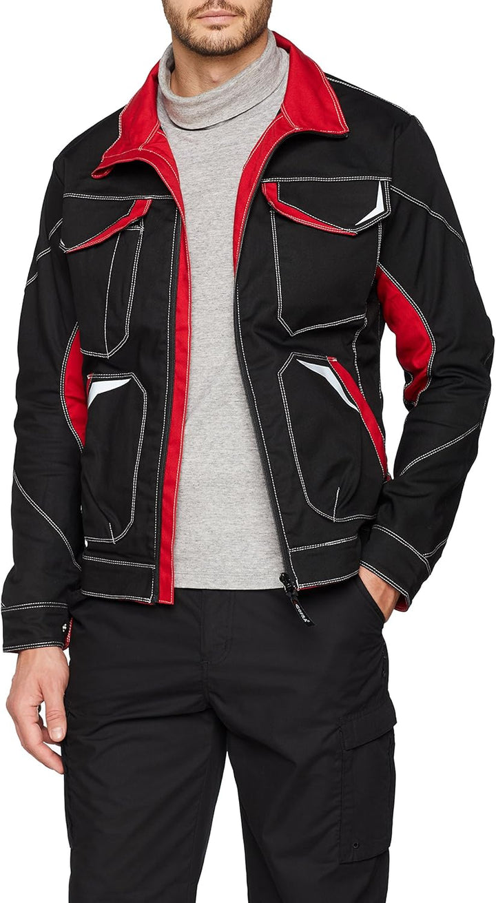 Cofra V480-0-05.Z52 Arbeitsjacke "Abrantes", schwarz / rot, Grösse 52