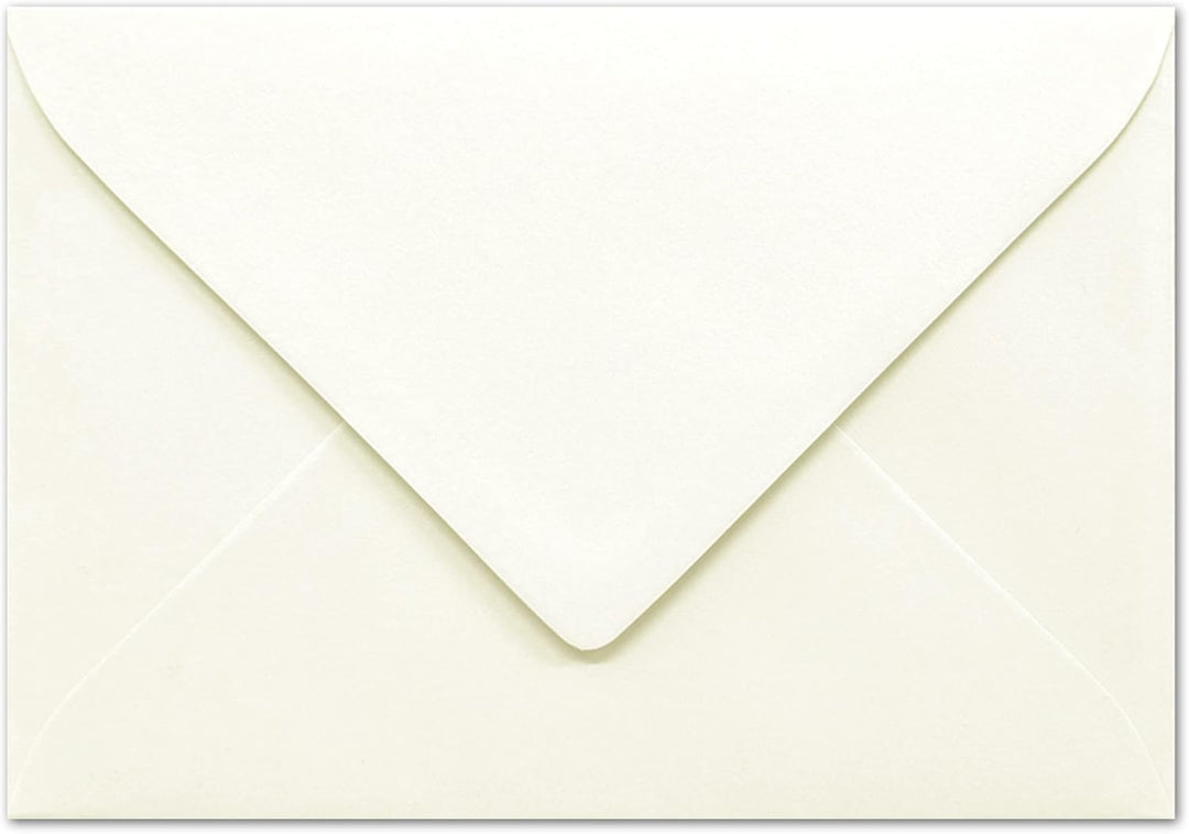 500 Brief-Umschläge - Natur-Weiss - DIN C6-114 x 162 mm - Kuverts mit Nassklebung ohne Fenster für G