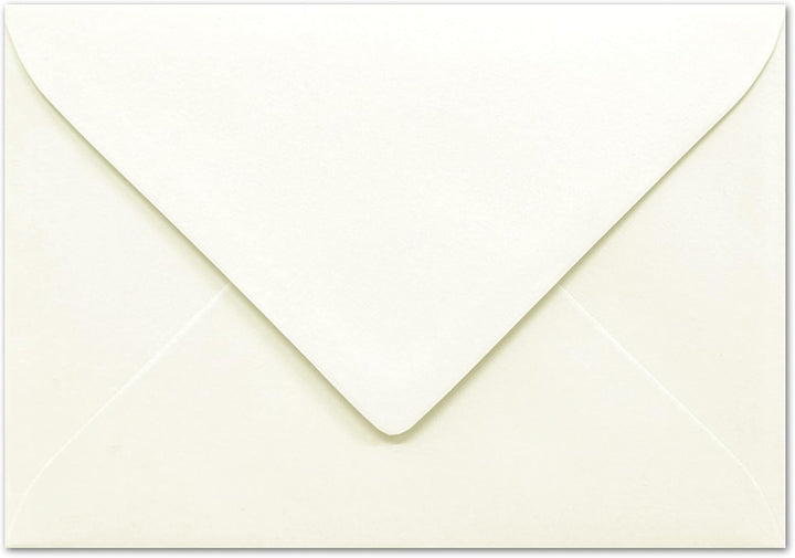 500 Brief-Umschläge - Natur-Weiss - DIN C6-114 x 162 mm - Kuverts mit Nassklebung ohne Fenster für G