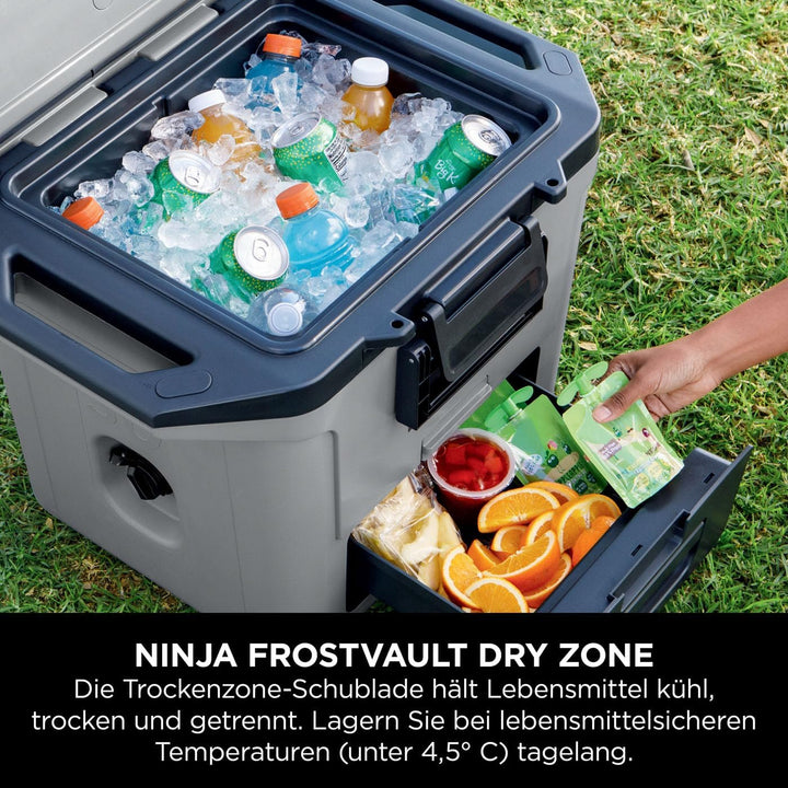 Ninja FrostVault Hard Cooler 47L, Premium isolierte Kühlbox, hält EIS bis zu 6 Tage 28l Grau, 28l Gr