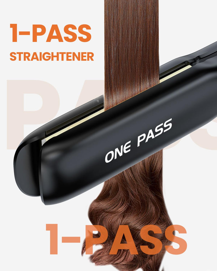 Faszin Haarglätter mit Platten aus glattem Titan, Glätteisen mit negativen Ionen, 20S schnelles Aufh