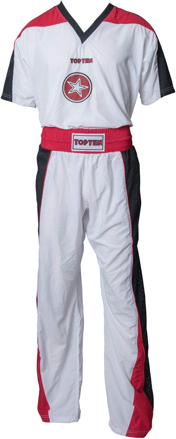 TopTen Kickboxuniform „Star“ Weiss - Schwarz 140, Weiss - Schwarz 140