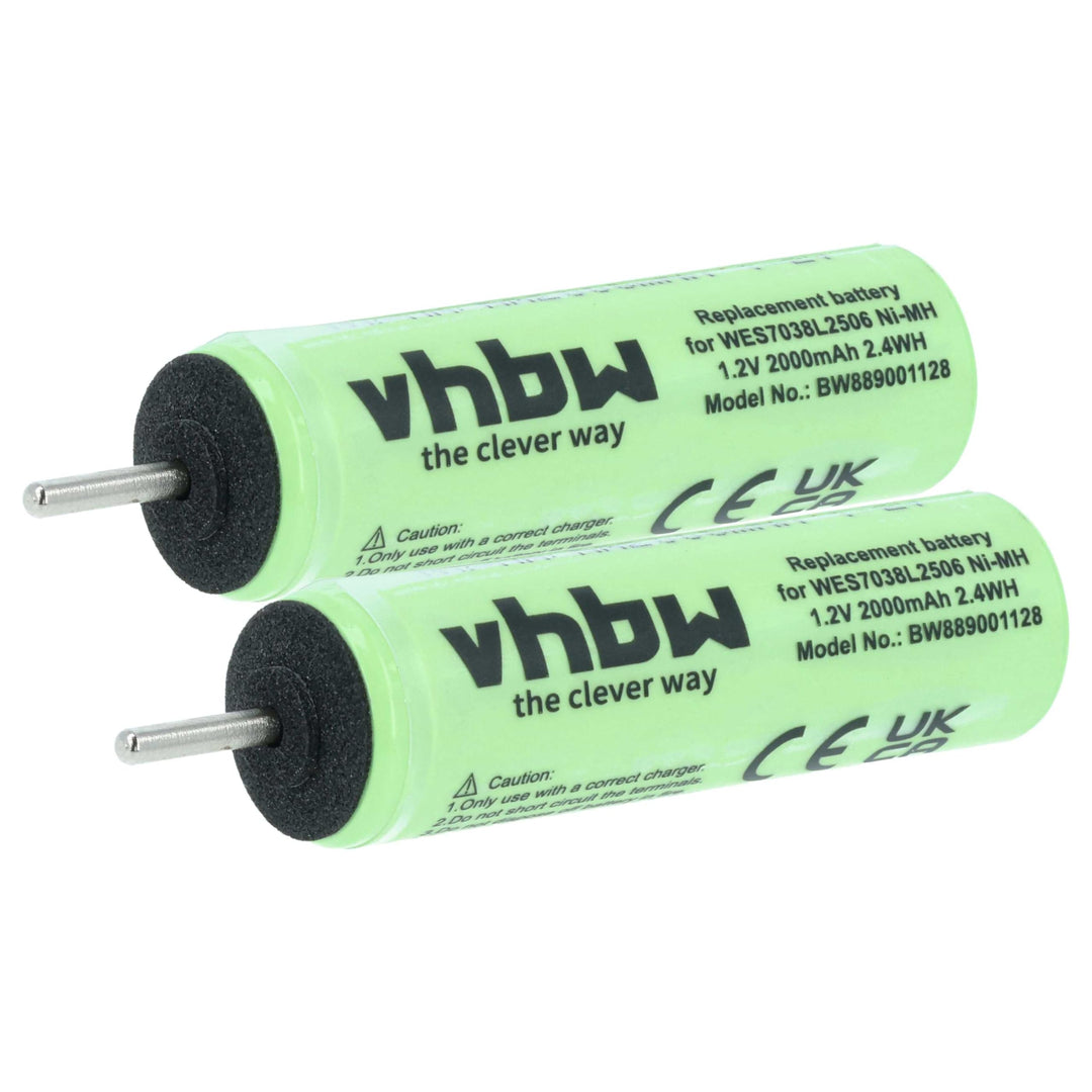 vhbw 2X Akku kompatibel mit Panasonic ER221, ER220, ER216, ER2211, ER217, ER2171, ER2201, ER221E2 Ra