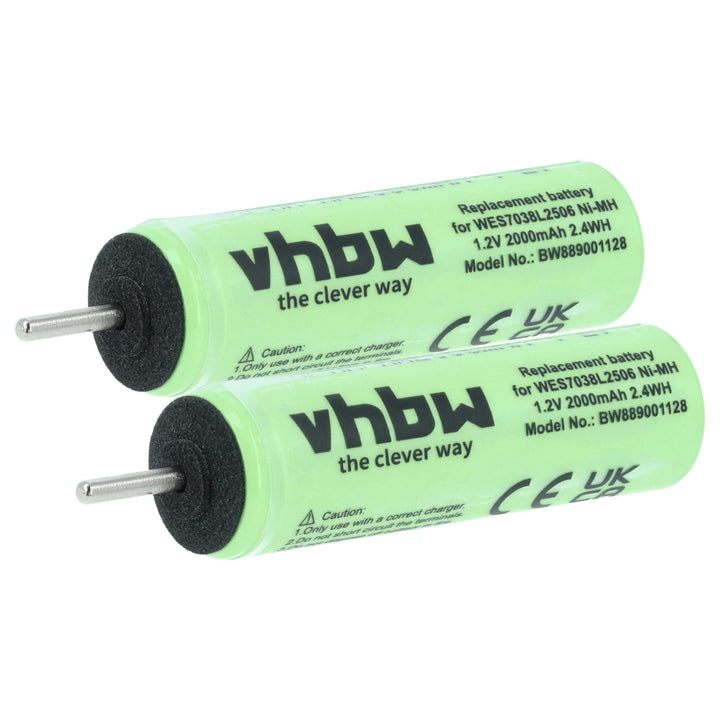 vhbw 2X Akku kompatibel mit Panasonic ER221, ER220, ER216, ER2211, ER217, ER2171, ER2201, ER221E2 Ra