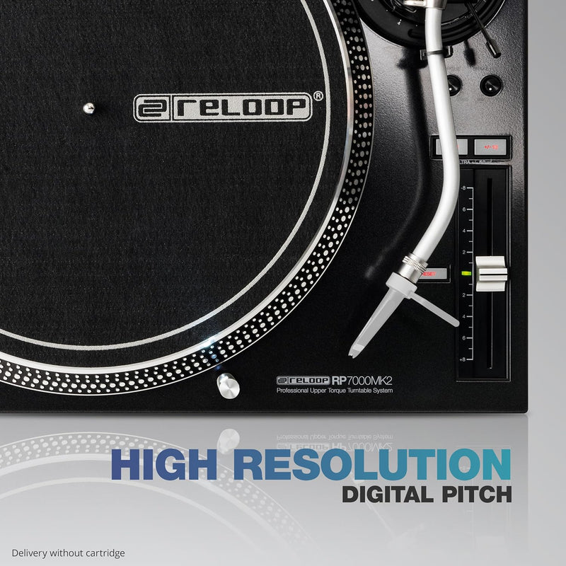 Reloop RP-7000 MK2 – Professioneller DJ Plattenspieler mit Upper Torque Quartz Direktantrieb, neuer