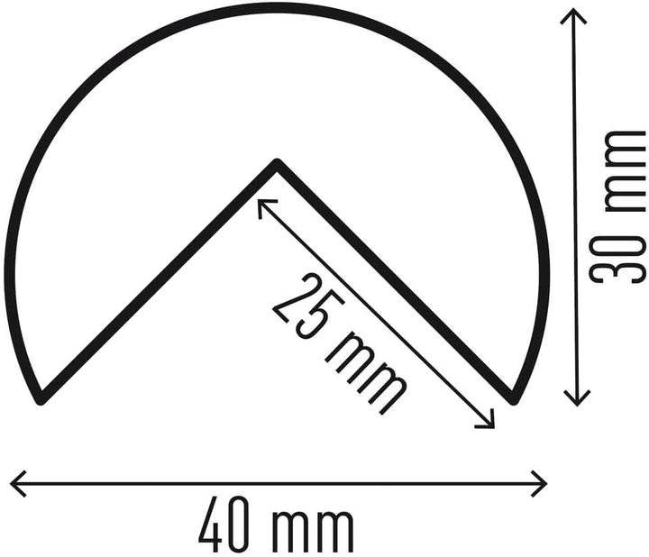 Durable Eckschutzprofil C25R, selbstklebend, 1 m, Packung à 5 Stück, gelb/schwarz, 1100130 je Klebef