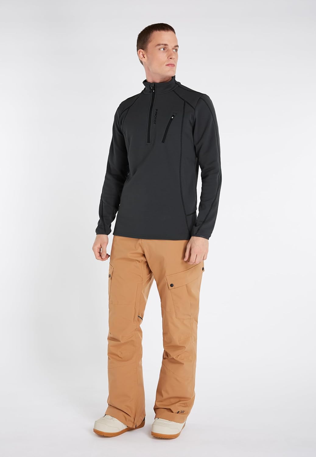 Protest Herren Humans Fleece XS Asphalt, XS Asphalt