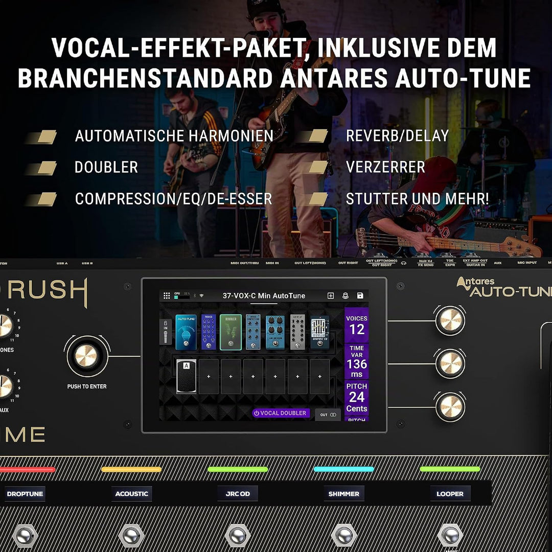HeadRush Prime - Gitarren &amp; Vocal Multi-Effekt-Pedal, Modelling-Prozessor mit Amp Cloner, Antares Au
