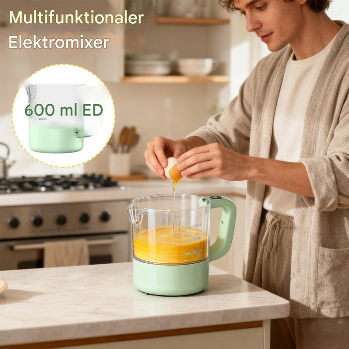 Handgehaltener Eierquirl,Kabelloser Lebensmittelmixer - Wiederaufladbarer Handmixer Filterplatte,Für