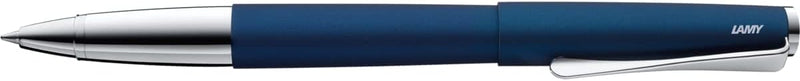 LAMY studio Tintenroller 367 - Rollpen aus Edelstahl in der Farbe Imperial-Blau mit hochglänzendem v