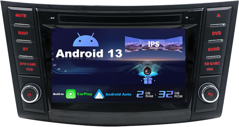 SXAUTO Android 10 Autoradio Passt für Suzuki Swift ERTIGA (2011-2017) - Rückfahrkamera KOSTENLOS - [