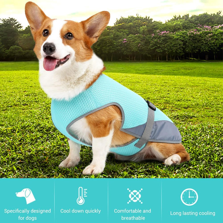 Hunde Kühlweste, Hundekühljacke Hundekühlmantel mit Verstellbarer Schnalle für Outdoor Jagdtraining,