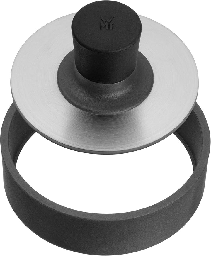WMF BBQ Burgerpresse Edelstahl 12,5 cm, Pattypresse für gleichmässige Patties für leckere Hamburger,