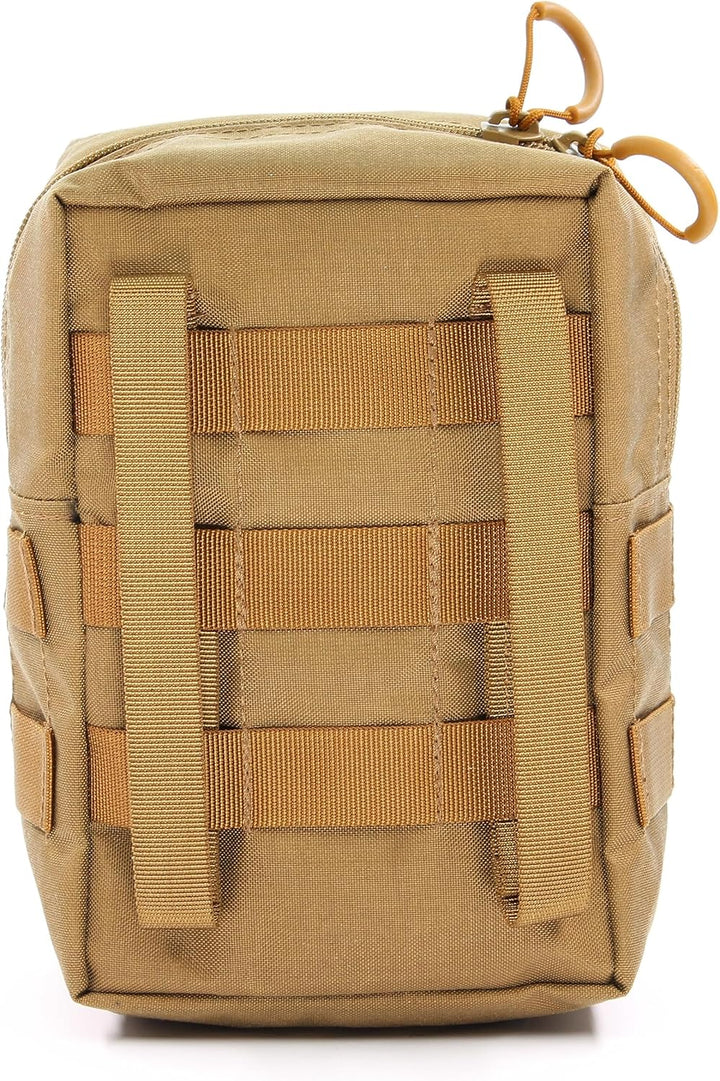 Zentauron Reissverschlusstasche Medium mit MOLLE-System I BW-Tasche, Rucksack Zusatztasche aus Cordu