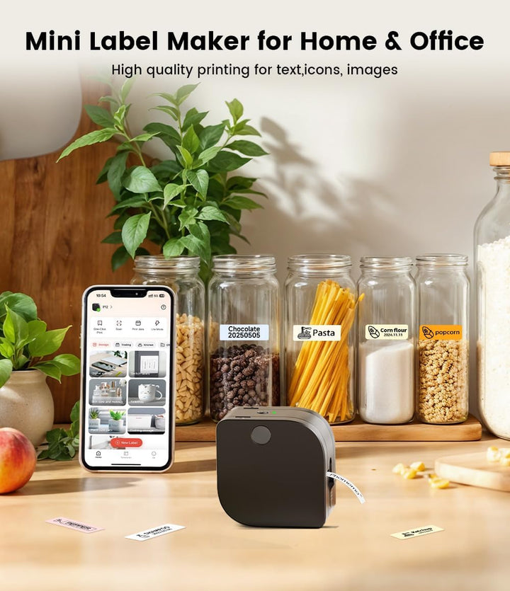 Phomemo P12 Pro Beschriftungsgerät Handgerät | Mini Bluetooth Etikettiergerät mit Etikettenband | US