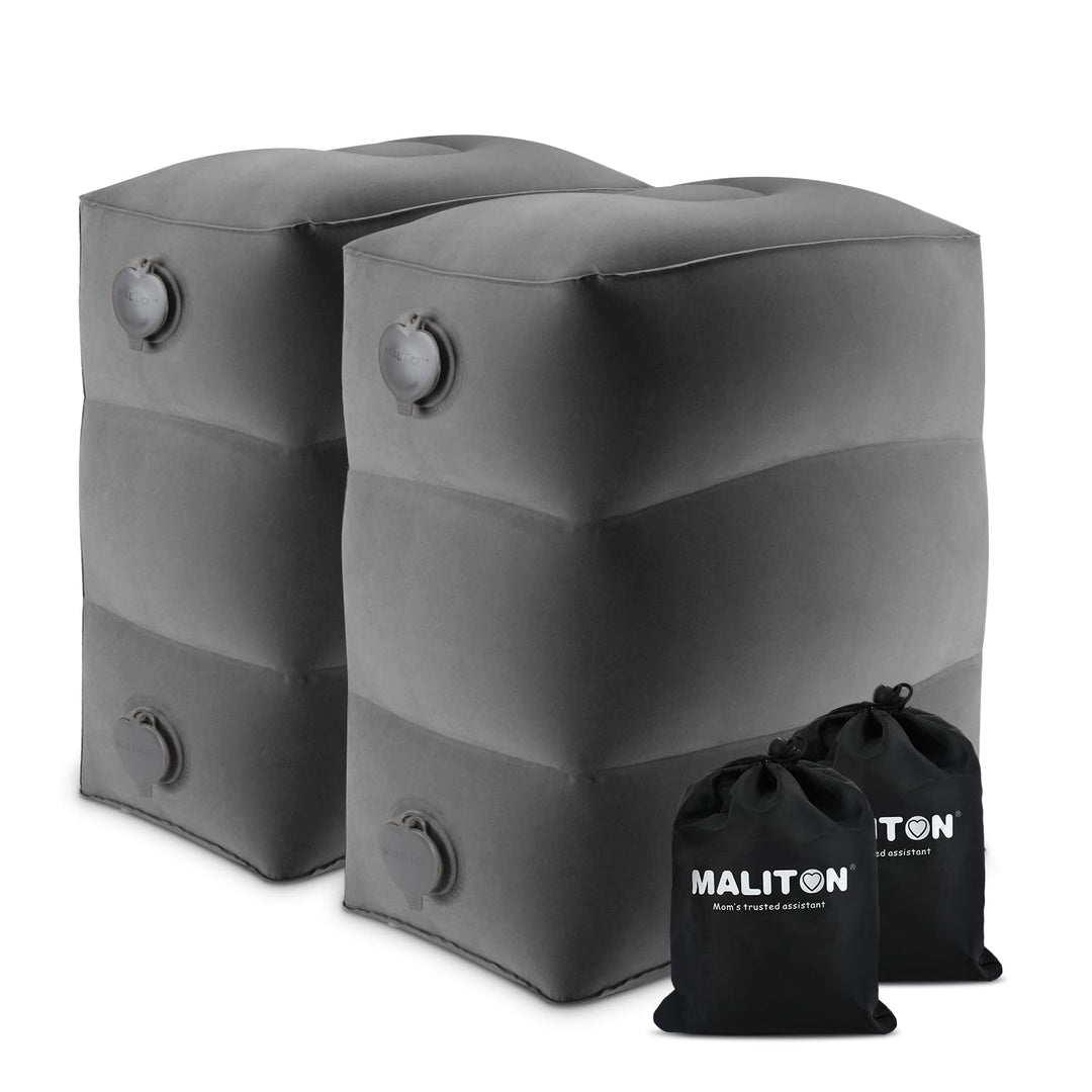 Maliton Fussstütze Flugzeug，Aufblasbare Fussstütze Kissen für Reisen Auto & Zuhause & Büro, Höhenver