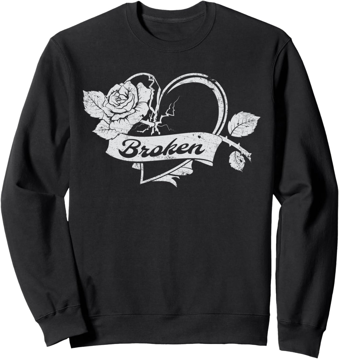 Gebrochenes Herz Emo Liebe Herzbruch Break Up Sweatshirt