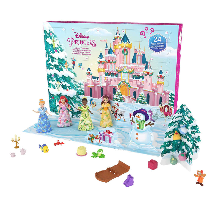Disney Princess Adventskalender - 24 Türchen mit Geschenken rund um beliebte Filmfiguren wie Tiana,