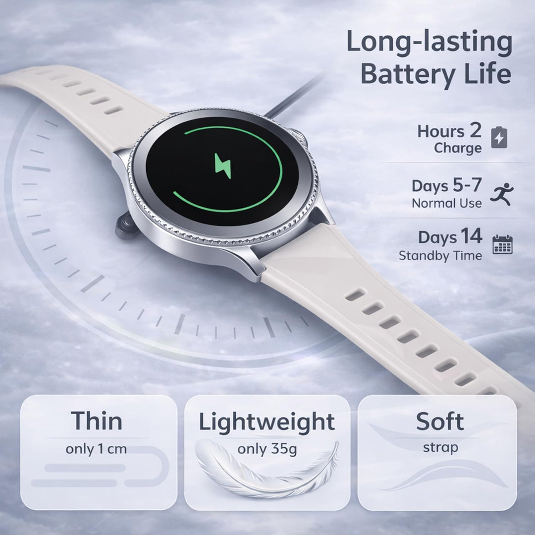 Smartwatch Damen Rund, 1,27" HD Smart Watch mit Telefonfunktion, 120+ Sportmodi, IP68 Wasserdicht Fi