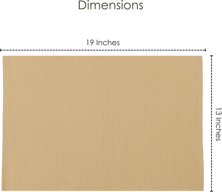 Platzieren Sie Matten Set von 6 für Küchentisch ESS -Tuch -Baumwoll -Placemat 13x19 Zoll Mandelfan C