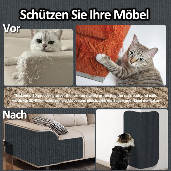 Kratzmatte Katze Selbstklebend - Kratzschutz Sofa Anti Kratz Folie Kratzwand für Katzen Frei DIY Ges