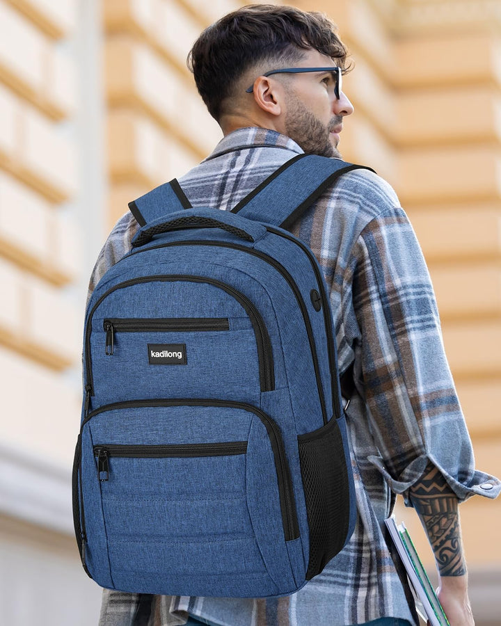 Rucksack Herren Arbeit Laptop Rucksack 17.3 Zoll mit USB Ladeanschluss Business Reisen Notebook Schu