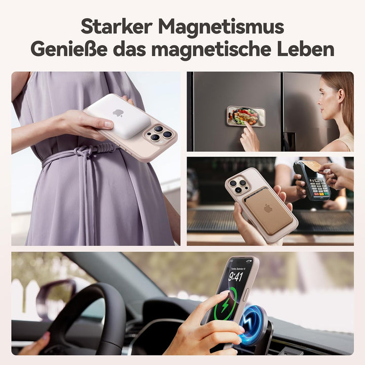 CASEKOO MagicStand für iPhone 16 Pro Hülle mit MagSafe [Unsichtbarer Ständer] [MIL-STD-810H Militärs