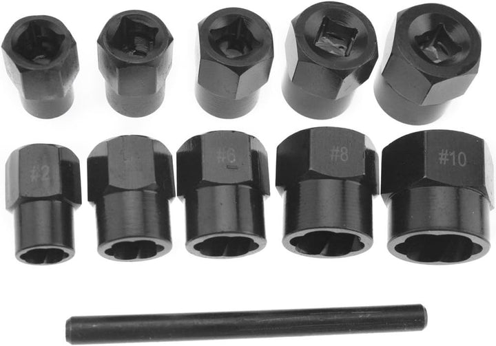 Create idea 3/8 Zoll Antieb-Steckschlüssel, 9 bis 19 mm Stehbolzenausdreher für beschädigte Mutter,