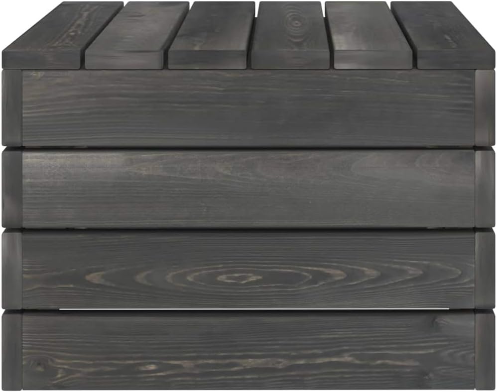 vidaXL 2X Kiefernholz Massiv Palettentisch Sitzhocker Gartenhocker Fussbank Beistelltisch Palettenho