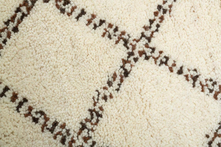 Original marokkanischer Berber Teppich aus 100% nachhaltiger Schurwolle (Wollsiegel); handgeknüpft,