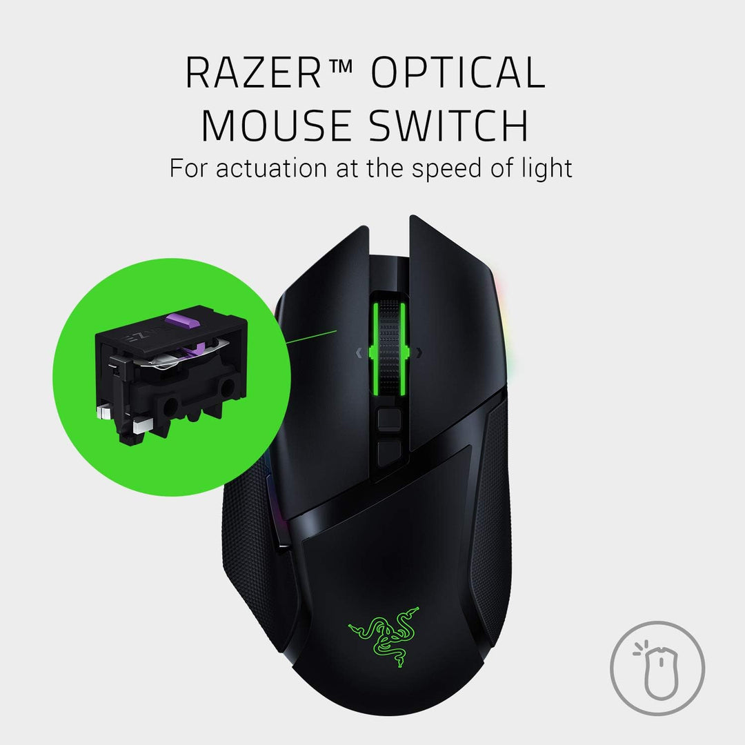 Razer Basilisk Ultimate - Kabellose Gaming-Maus mit 11 programmierbaren Tasten (Optischer 20k Focus+