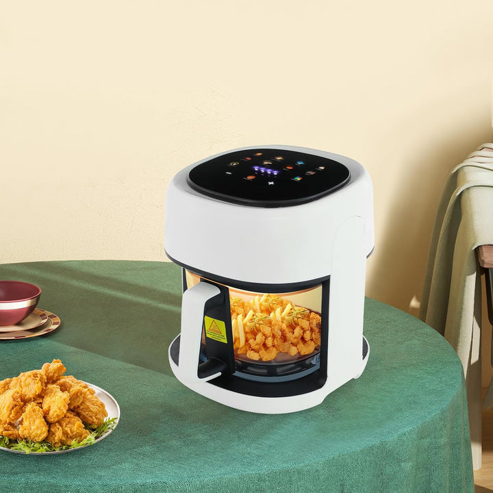 Heissluftfritteuse 3.3L Smart Airfryer mit Full Touch Screen & Sichtfenster, Air Fryer mit Automatis