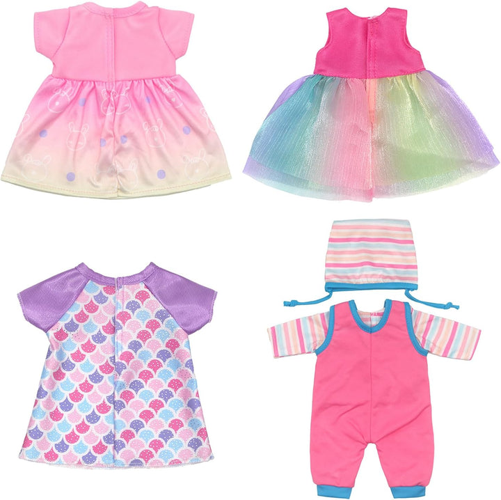 Puppenkleidung Puppenkleider Set mit Mantel Stirnband und Socken für 30-36 cm Puppen, 4-Packungen