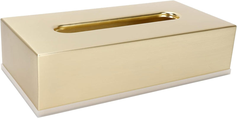 Fdit Gold Edelstahl Tissue Box, Dekorative Metall Tissue Halter Abdeckung Serviettenspender für Wohn