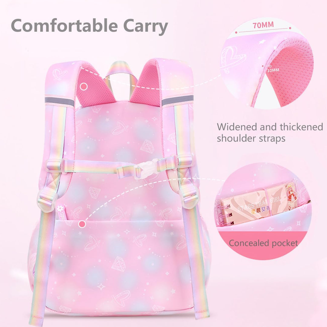 Schulrucksack für Mädchen, Kinder Grundschultaschen Leichte Rucksäcke Kinder Schulranzen Büchertasch