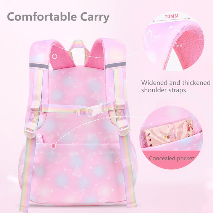 Schulrucksack für Mädchen, Kinder Grundschultaschen Leichte Rucksäcke Kinder Schulranzen Büchertasch