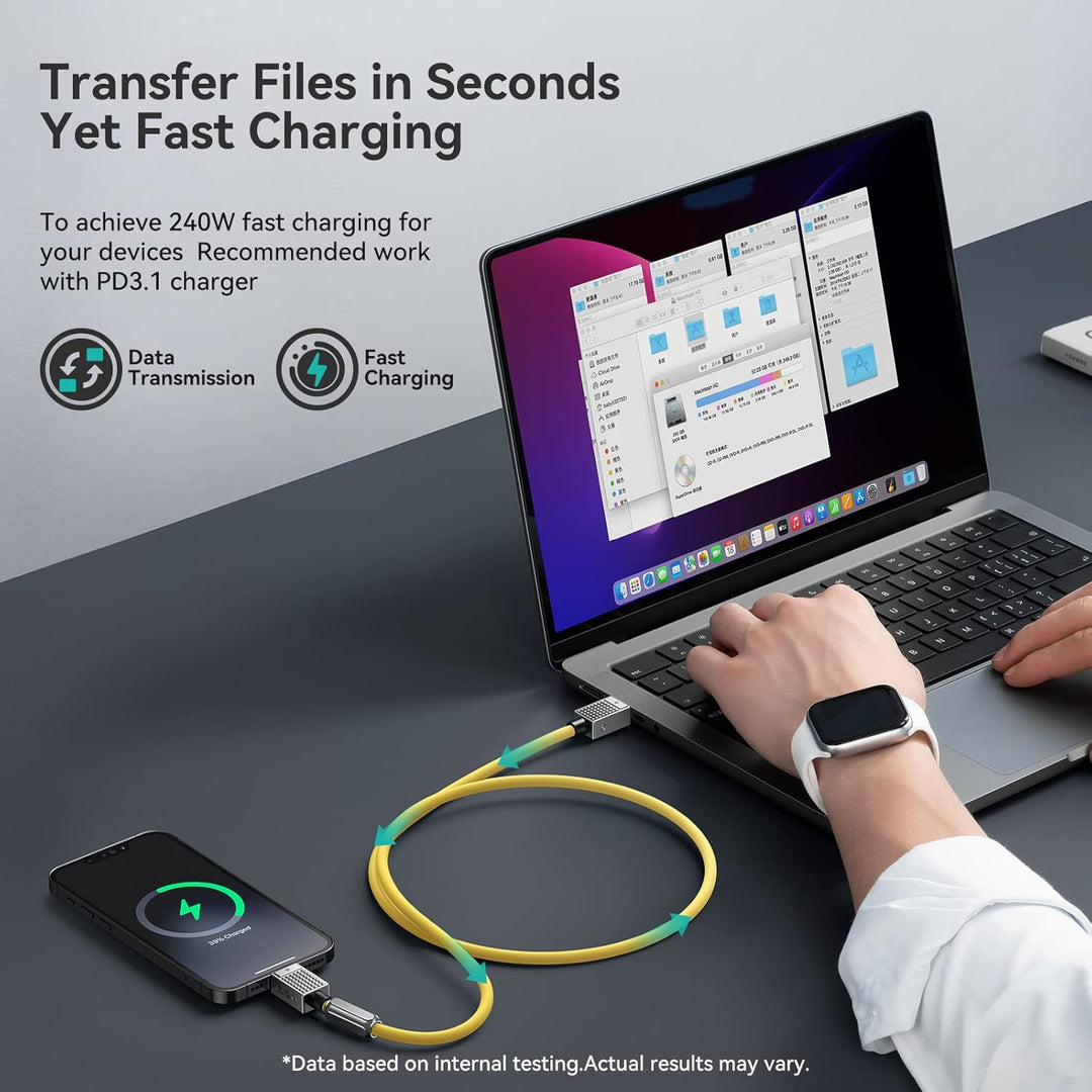 Yottamaster USB C auf USB C Kabel 240W, USB 4 Kabel für Thunderbolt 3/4 Unterstützt 40Gbps Datenüber