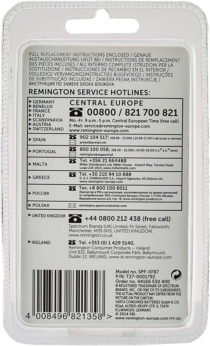Remington 44166530400 SPF-XF87 für SmartEdge Pro XF8700 Ersatzklingen, Ersatzklingen