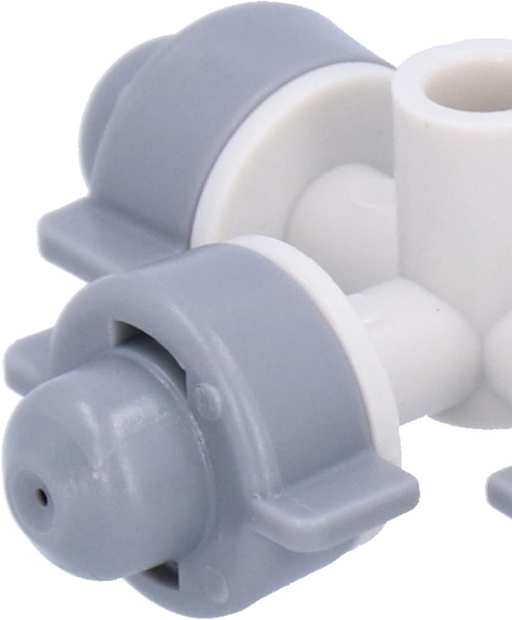 50 Set 4 Wege Nebeldüse, Mikro Zerstäuber Sprinkler Kopf, Kunststoff Gartenbewässerungs Tropfsprühdü