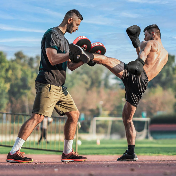 RDX Handpratzen Kampfsport Boxen MMA Training, Maya Hide Leder, Boxpads Schlagpolster Kickboxen Boxp