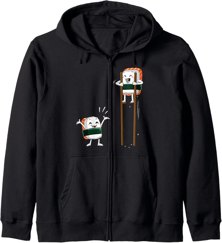 Niedliches Sushi-Ninja-Geschenk-Design, japanisches Sashimi-Anime-Sushi Kapuzenjacke