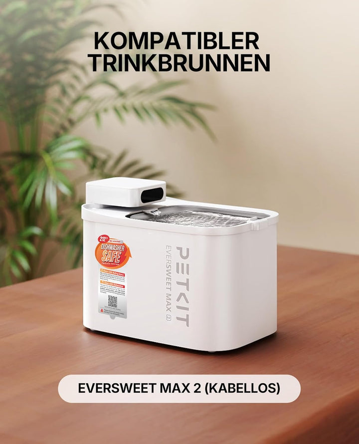 PETKIT Kabelloser Katzen-Wasserbrunnen, Hochtemperaturbeständige Ersatzwasserpumpe für EVERSWEET MAX