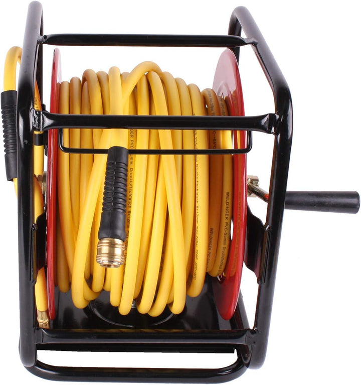 Set WELDINGER Flüsterkompressor FK 200 pro mobile + Druckluft-Schlauchaufroller 30 m 5 Jahre Garanti