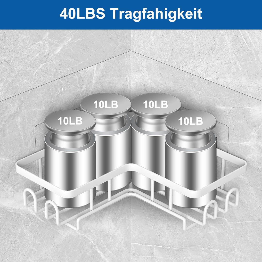 Duschablage Ohne Bohren Ecke - Rostfreier Duschregal Badezimmer Organizer Shampoo Halterung für Dusc